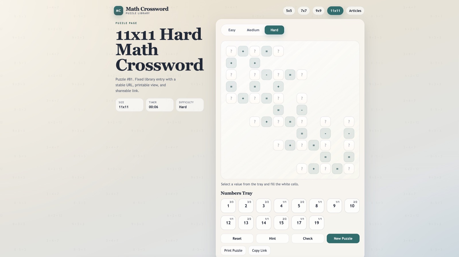 PlayMathPuzzles screenshot